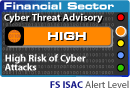 Cyber Security threat level High for U.S. financial sector